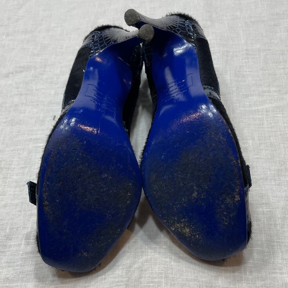 DSQUARED2 - Pony & Alligator 4.5" Heels - Navy - Size 37 - Picture 8 of 8